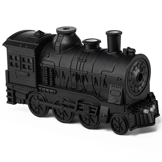 Vintage Steam Train Diffuser & Humidifier — Smoke-Ring Mist, Remote Control, LED Glow (300ml, US Plug)